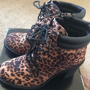 Torrid Brown and black hiker heel